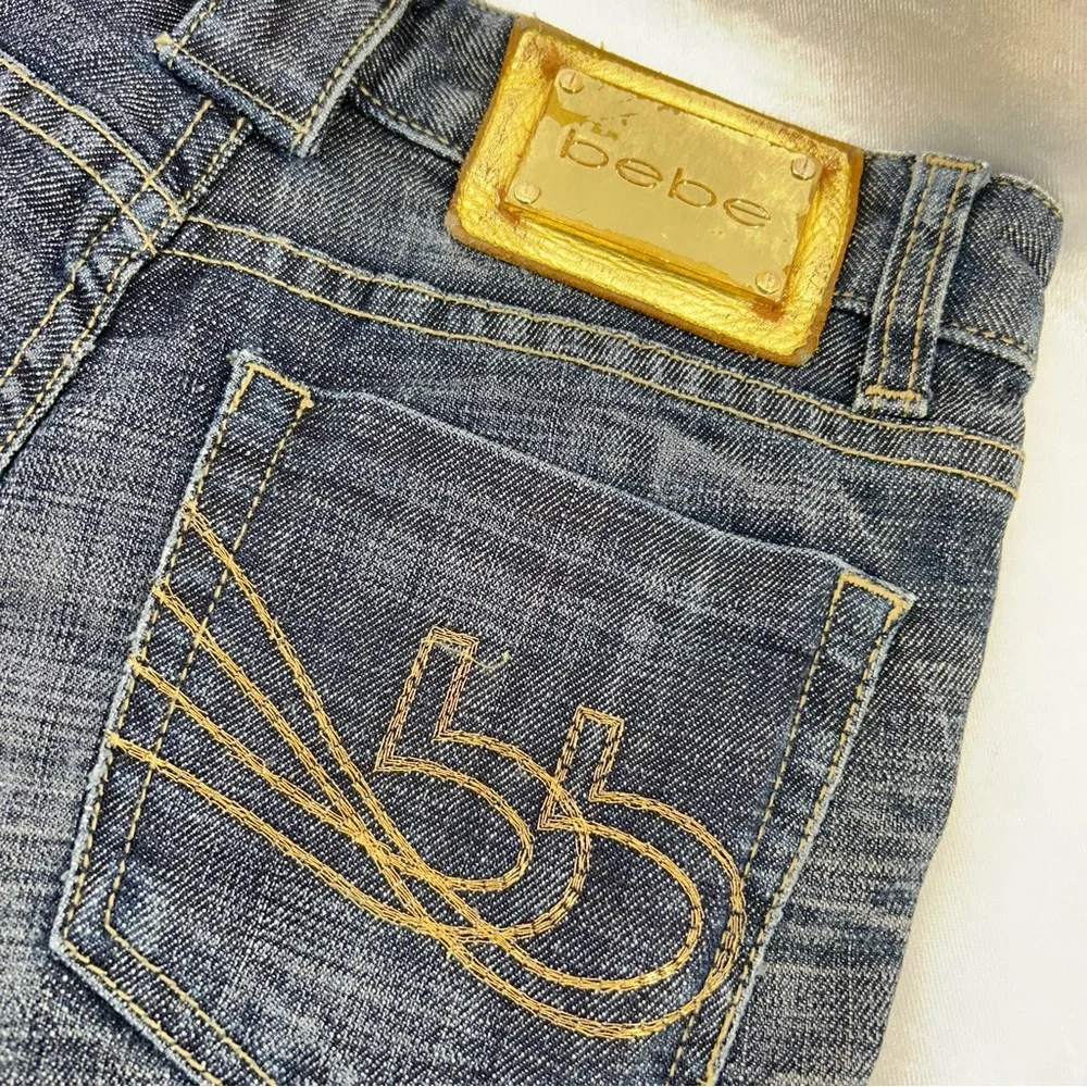 Bebe Vintage Low Rise Blue Jeans Size 27 - Picture 2 of 8
